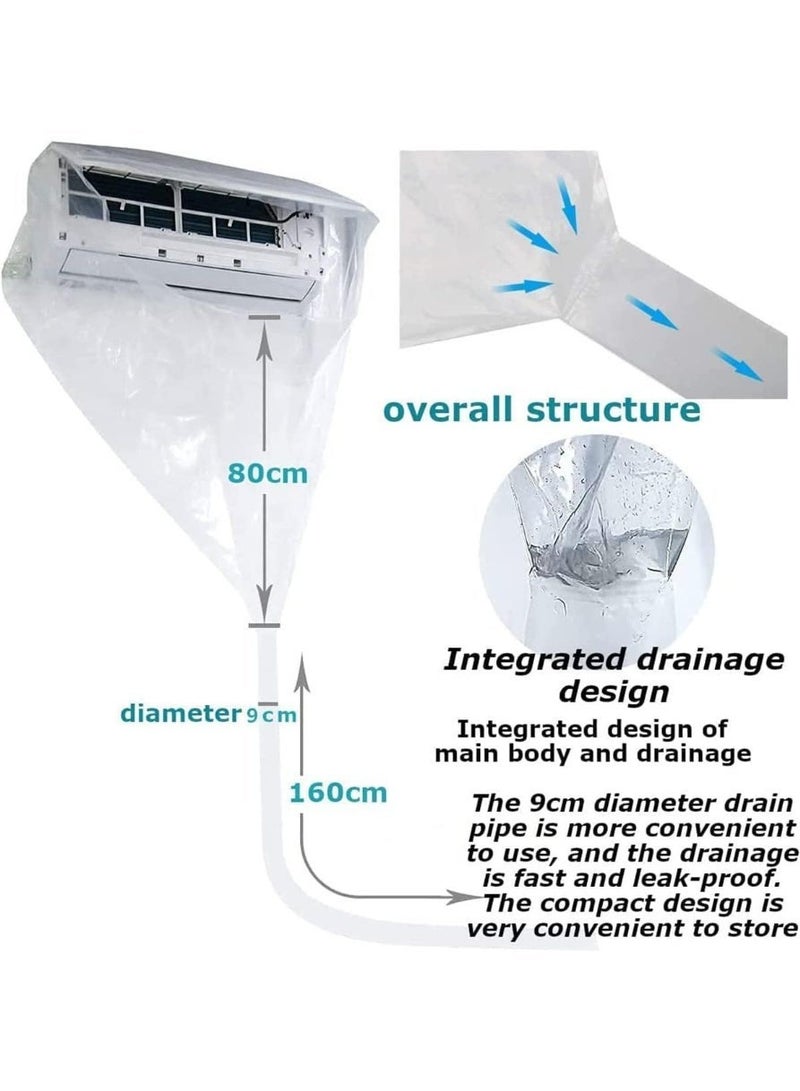 ChicAbode مكيف الهواء غطاء تنظيف مقاوم للماء, غسيل الغبار نظيفة حامي حقيبة, جدار مكيف الهواء غسيل كيس مجموعات, أدوات التنظيف المنزلية - Image 2